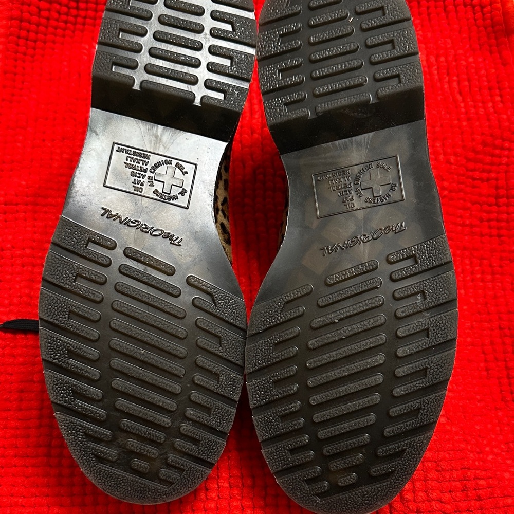 Dr. Martens Black and Leopard Print Shoes - Picture 7 of 8